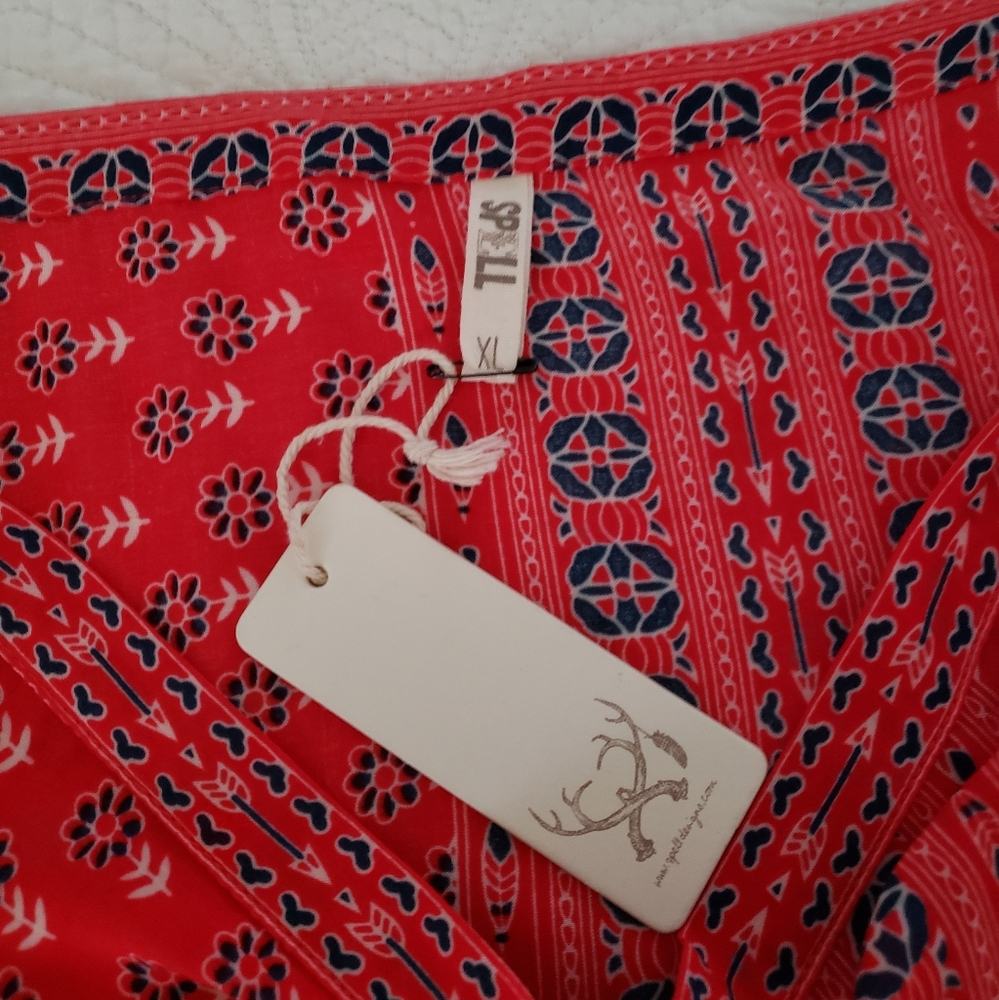 Reserved ❤❤Spell Gypsiana Red NWT Maxi split skirt SZ XL ❤ - Picture 4 of 15